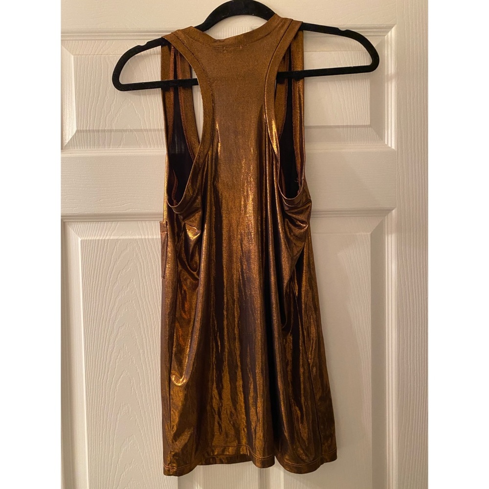 Burnt Orange Metallic Tunic Racerback - Picture 3 of 5